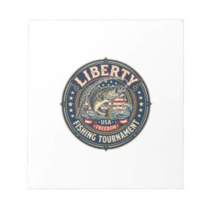 Liberty Fishing Tournament Patriotic Patriotic Fis Notepad
