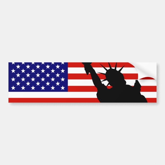 Liberty Flag Bumper Sticker (Front)