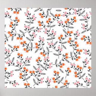 Liberty Florals: Hand-Stitched Embroidery Poster