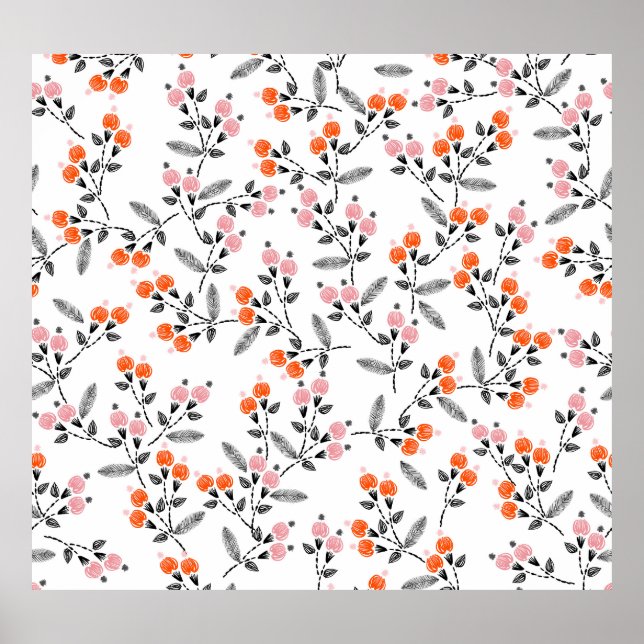 Liberty Florals: Hand-Stitched Embroidery Poster (Front)