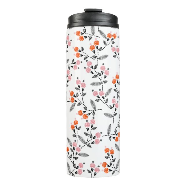 Liberty Florals: Hand-Stitched Embroidery Thermal Tumbler (Front)