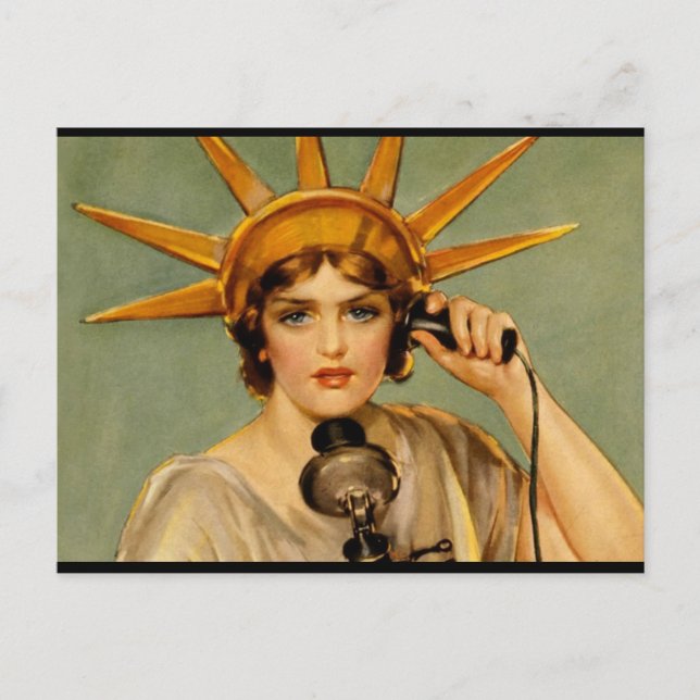 Liberty Girl - "Call Me" Postcard (Front)