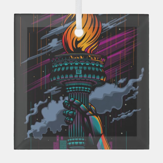 Liberty Glass Tree Decoration (Front)