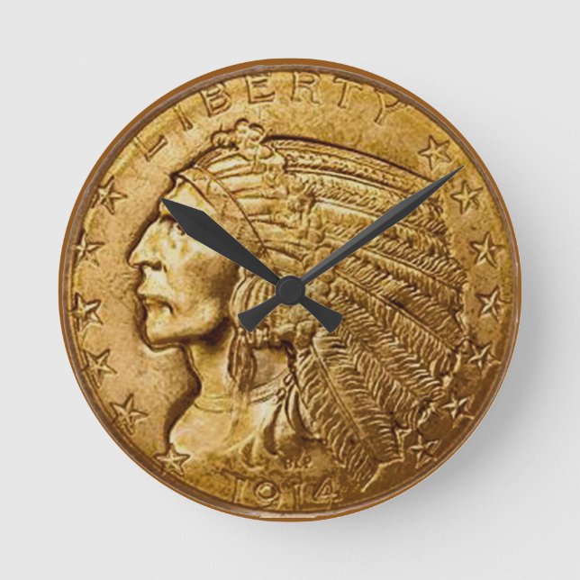 Liberty Gold Round Clock (Front)