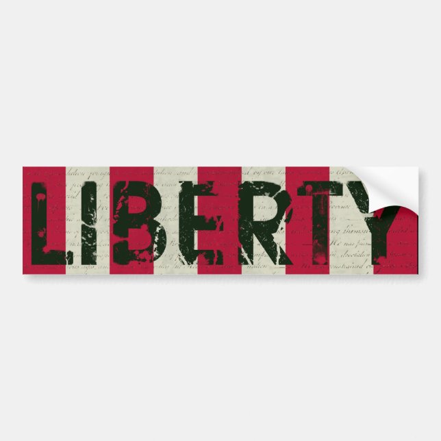 Liberty Grunge Flag Bumper Sticker (Front)