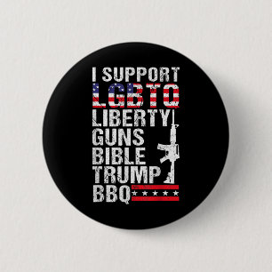 Liberty Guns Bible Trump Bbq  6 Cm Round Badge