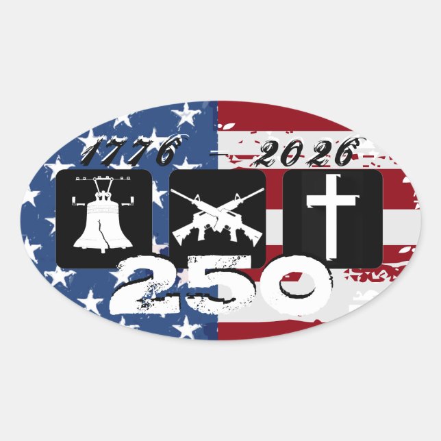 Liberty Guns Religion 250 Oval Sticker (Front)