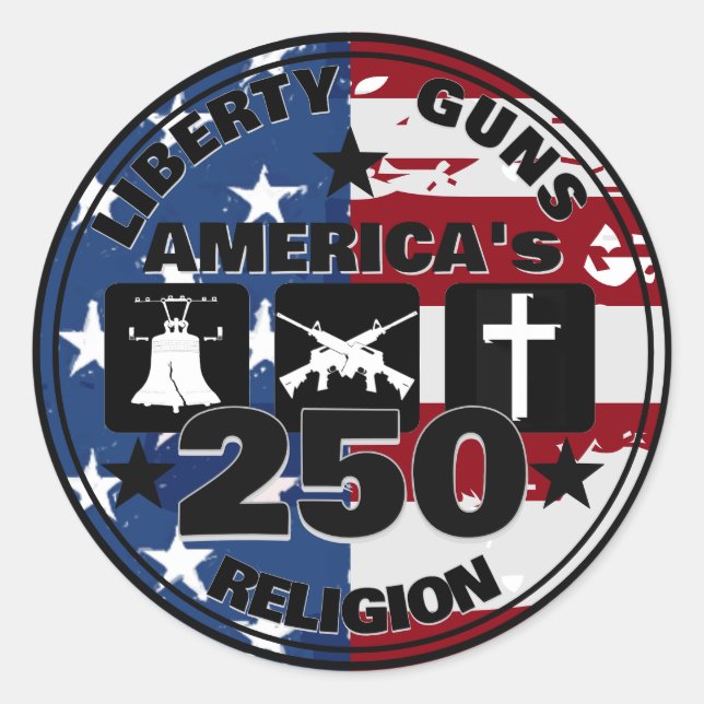Liberty Guns Religion 250 Round Sticker (Front)