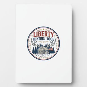 Liberty Hunting Lodge Patriotic Patriotic Hunting Plaque