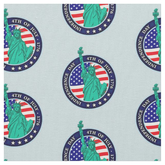 Liberty Independence Day 4th of July 1776 Fabric (Close Up)