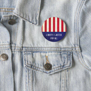 Liberty Justice American Flag Political 6 Cm Round Badge