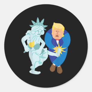 Liberty Kicks Trump 2020 Election Anti Donald Classic Round Sticker
