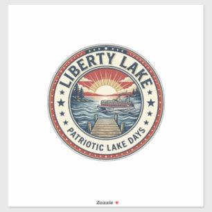 Liberty Lake Patriotic Patriotic Lake Life Vintage