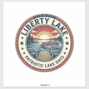 Liberty Lake Patriotic Patriotic Lake Life Vintage