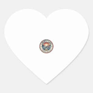 Liberty Lake Patriotic Patriotic Lake Life Vintage Heart Sticker