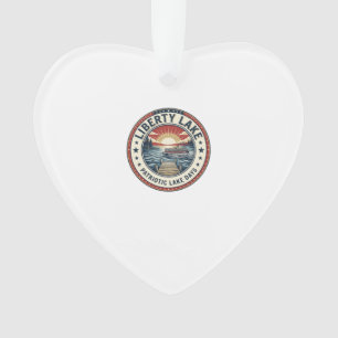 Liberty Lake Patriotic Patriotic Lake Life Vintage Ornament