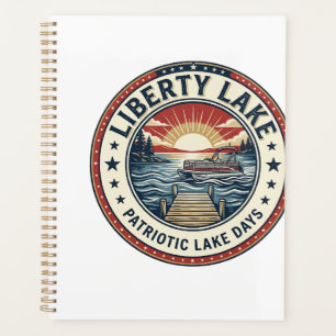Liberty Lake Patriotic Patriotic Lake Life Vintage Planner