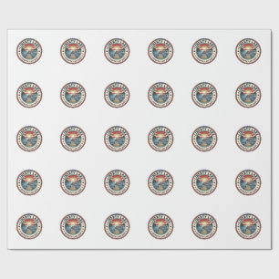 Liberty Lake Patriotic Patriotic Lake Life Vintage Wrapping Paper