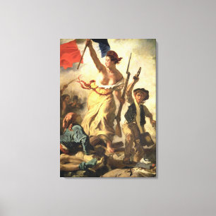 Liberty Leading the People, 28 July 1830 (oil on c Canvas Print