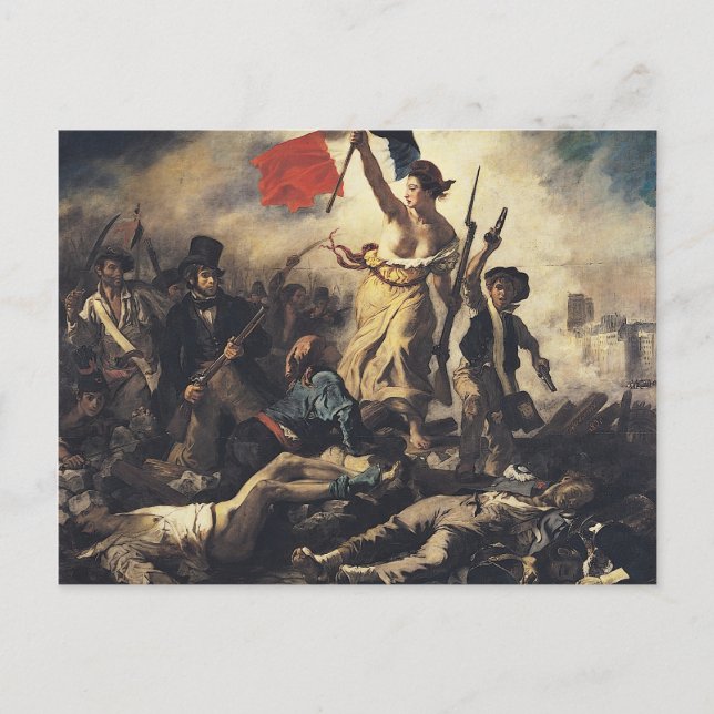 Liberty Leading the People by Eugene Delacroix Postcard (Front)