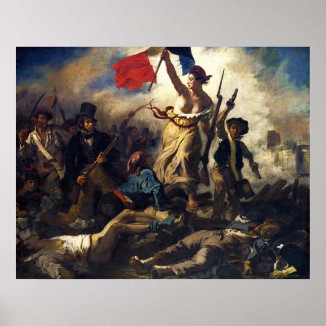 Liberty Leading the People by Eugene Delacroix Poster (Front)