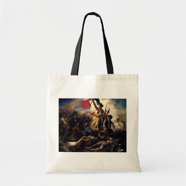 Liberty Leading the People, Eugene Delacroix Tote Bag (Front)