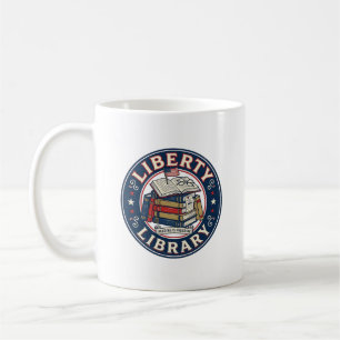Liberty Library Patriotic Patriotic Library Readin Coffee Mug