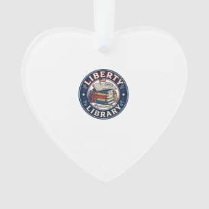 Liberty Library Patriotic Patriotic Library Readin Ornament