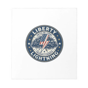 Liberty Lightning Patriotic Patriotic Storm Lightn Notepad
