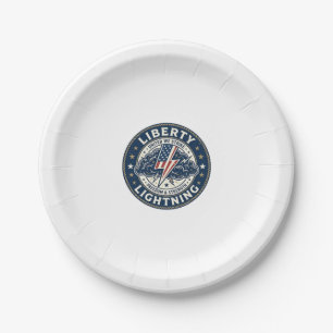 Liberty Lightning Patriotic Patriotic Storm Lightn Paper Plate