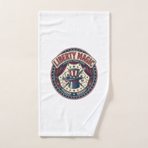 Liberty Magic Patriotic Patriotic Magic Show Vinta Hand Towel