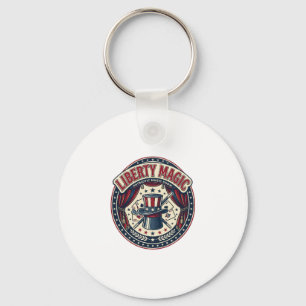 Liberty Magic Patriotic Patriotic Magic Show Vinta Key Ring