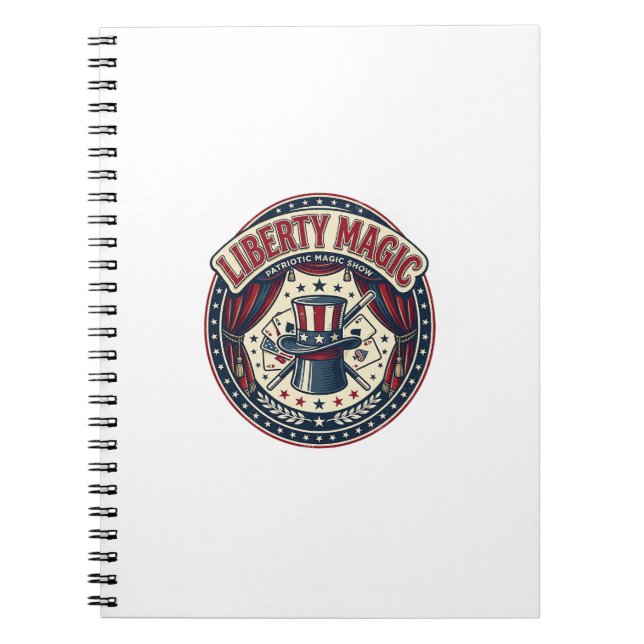 Liberty Magic Patriotic Patriotic Magic Show Vinta Notebook (Front)