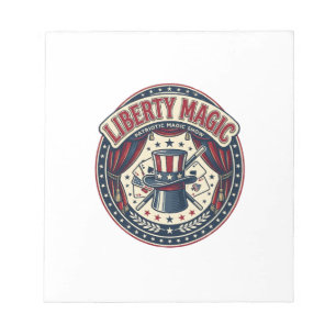 Liberty Magic Patriotic Patriotic Magic Show Vinta Notepad