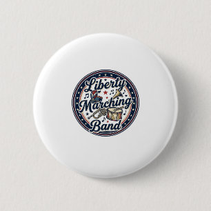 Liberty Marching Band Patriotic Patriotic Marching 6 Cm Round Badge