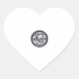 Liberty Marching Band Patriotic Patriotic Marching Heart Sticker
