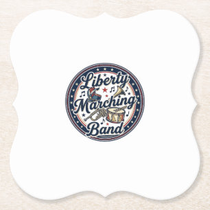 Liberty Marching Band Patriotic Patriotic Marching Paper Coaster