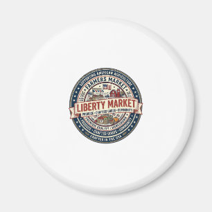 Liberty Market Patriotic Patriotic Farmers Market Magnet