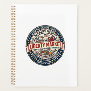 Liberty Market Patriotic Patriotic Farmers Market  Planner