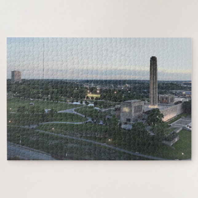 Liberty Memorial and BMA Building, Kansas City, Mi Jigsaw Puzzle (Horizontal)