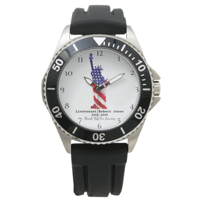 *~* Liberty Military Veteran Red White Blue Watch (Front)