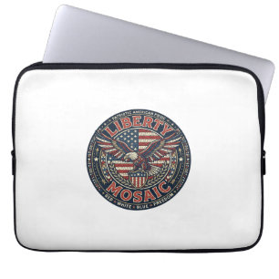 Liberty Mosaic Patriotic Patriotic Mosaic Vintage Laptop Sleeve