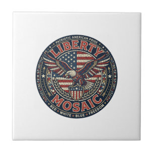 Liberty Mosaic Patriotic Patriotic Mosaic Vintage Tile