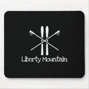Liberty Mountain Rustic Skiing Ski Skis Skier Down Mouse Pad
