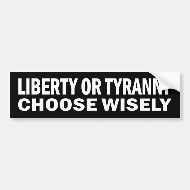 Liberty or Tyranny - Choose Wisely Stickers (Front)