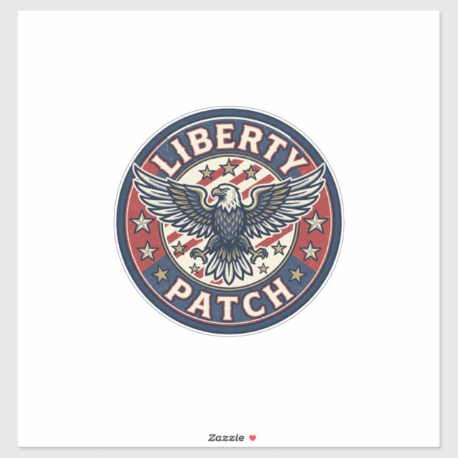 Liberty Patch Patriotic Patriotic Patch Embroidery (Sheet)