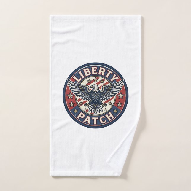 Liberty Patch Patriotic Patriotic Patch Embroidery Hand Towel (Hand Towel)