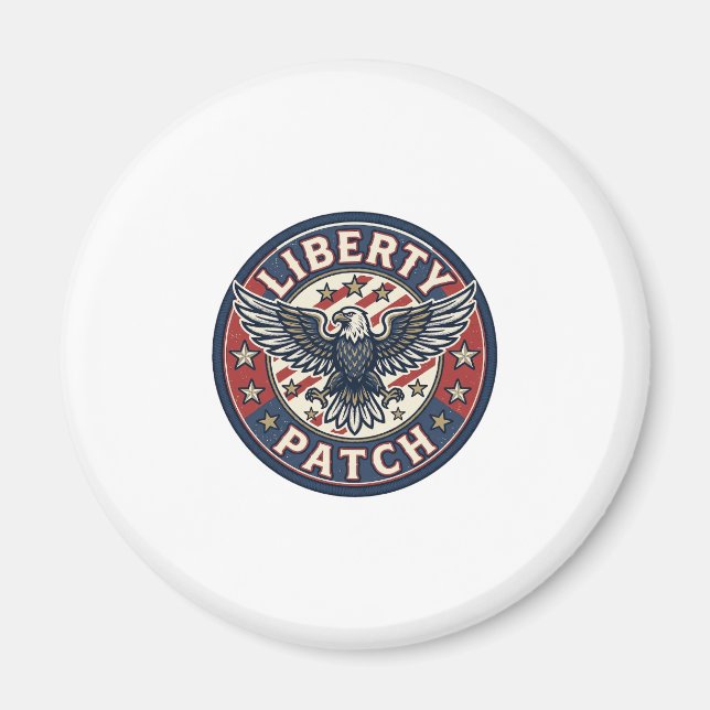 Liberty Patch Patriotic Patriotic Patch Embroidery Magnet (Front)