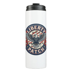 Liberty Patch Patriotic Patriotic Patch Embroidery Thermal Tumbler