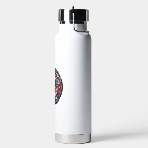 Liberty Patch Patriotic Patriotic Patch Embroidery Water Bottle